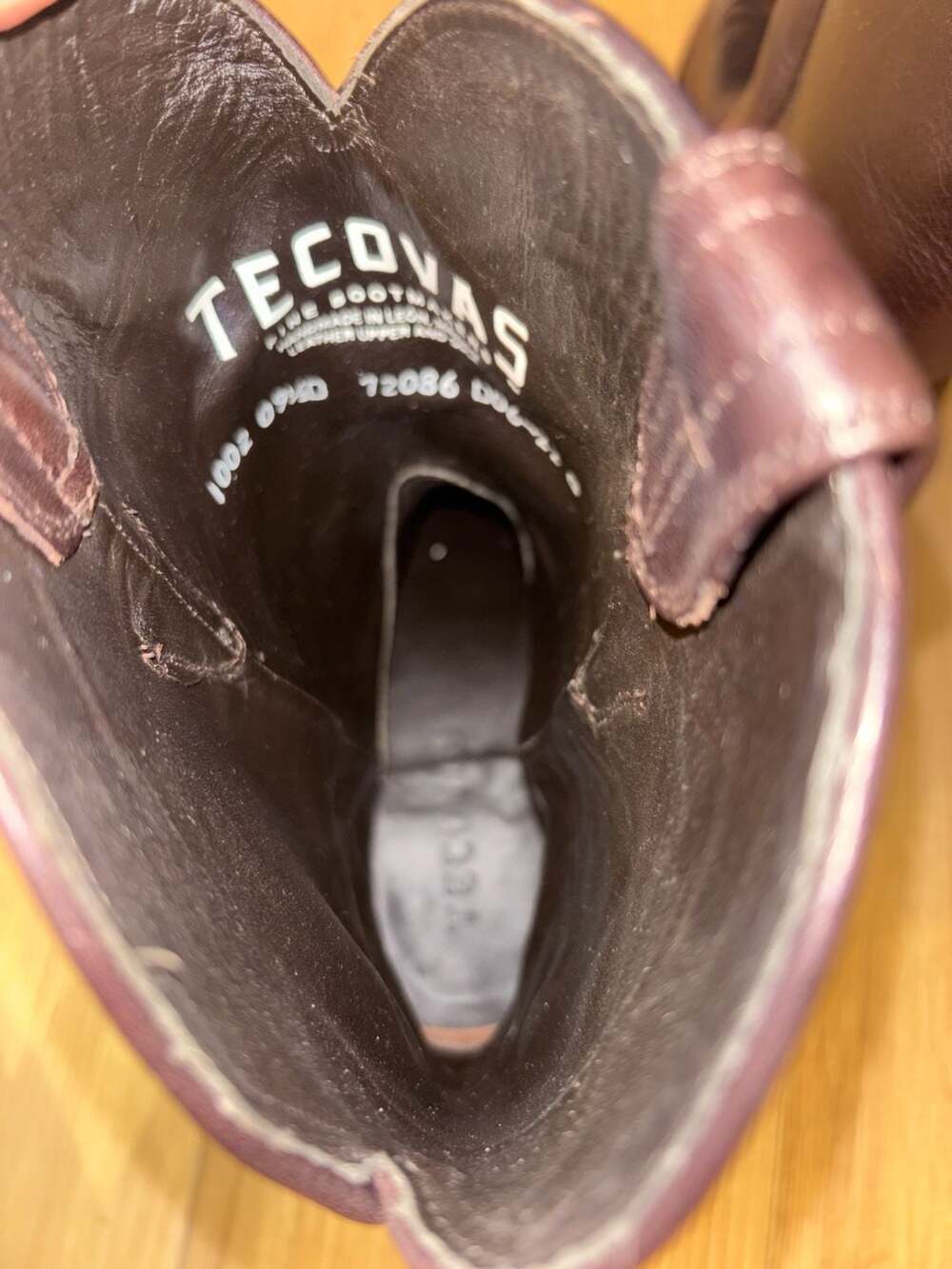 Tecovas The Earl Men's Roper Cowboy Boots in Bourbon Calfskin Leather - Picture 8 of 10